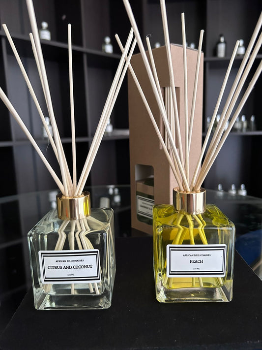 Peach and Citrus & Coconut reed diffusers - two 200 ml bottles combo