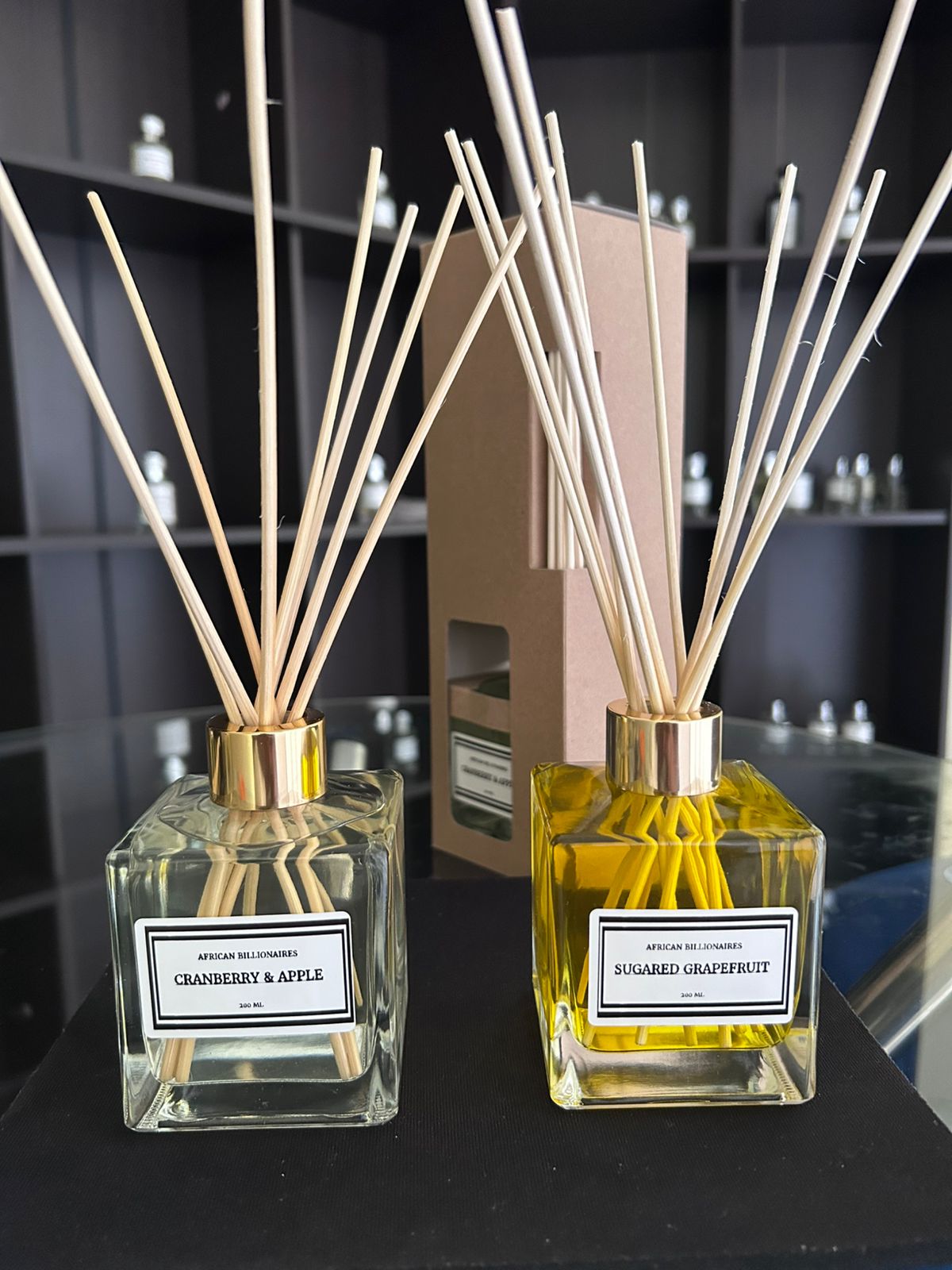 Sugared Grapefruit and Cranberry& Apple reed diffusers - two 200ml bottles combo