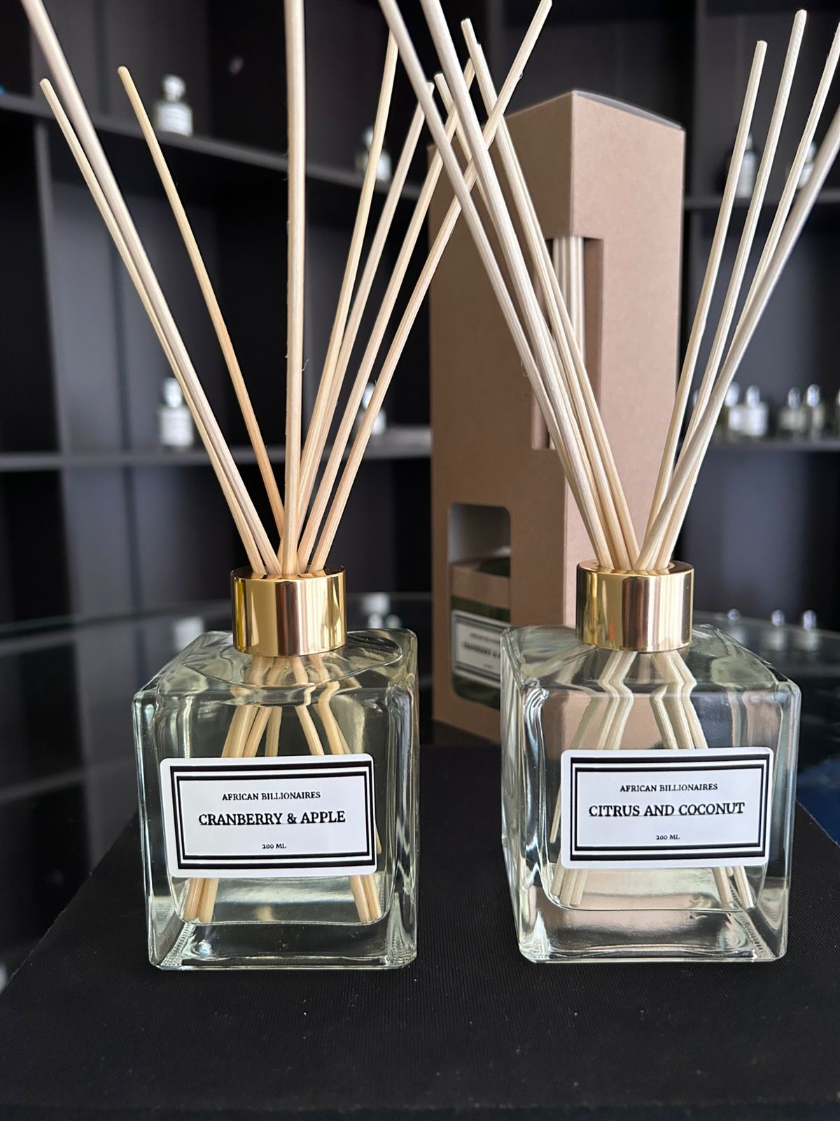 Cranberry & Apple and Citrus & Coconut reed diffusers- two 200ml bottles combo